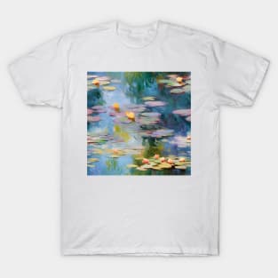 Monet Style Water Lilies 6 T-Shirt